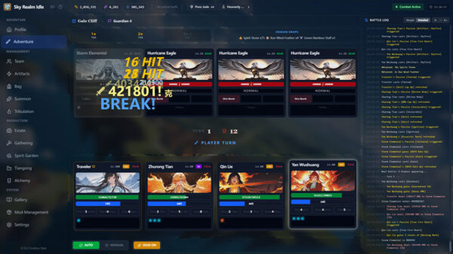 Hình ảnh gameplay Sky Realm Idle-TENOKE