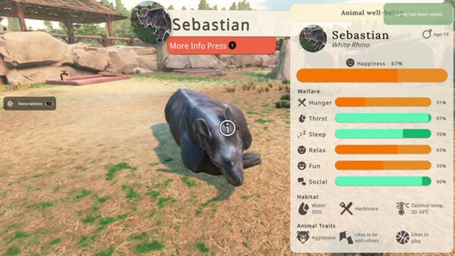 Hình ảnh gameplay Zoo Simulator-TENOKE
