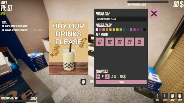 Hình ảnh gameplay Boba Tea Shop Simulator-TENOKE