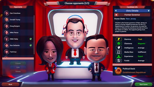 Hình ảnh gameplay The Political Machine 2024 J.D Vance-SKIDROW