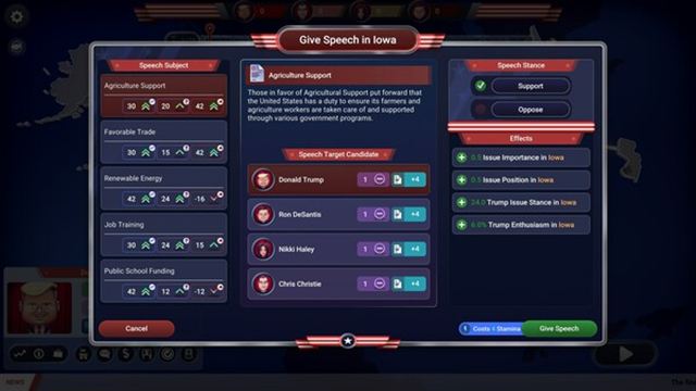 Hình ảnh gameplay The Political Machine 2024 Tim Walz-SKIDROW