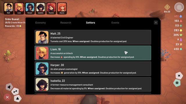 Hình ảnh gameplay Stellar Settlers Space Base Builder v1.0.1-P2P