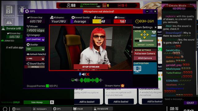 Hình ảnh gameplay Streamer Life Simulator 2 Brain Rot Early Access