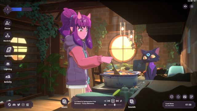 Hình ảnh gameplay Spirit City Lofi Sessions Cozy Kitchen-TENOKE