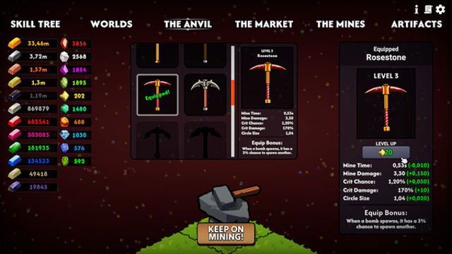 Hình ảnh gameplay Keep on Mining Worlds-GoldBerg